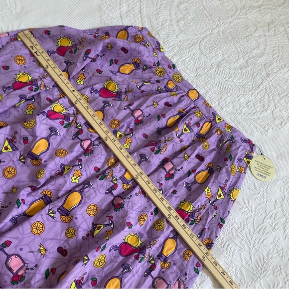 NWT Lindy Bop Pryia cocktail bar novelty retro pin up skirt size 18 - Picture 9 of 11